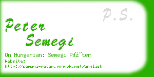 peter semegi business card